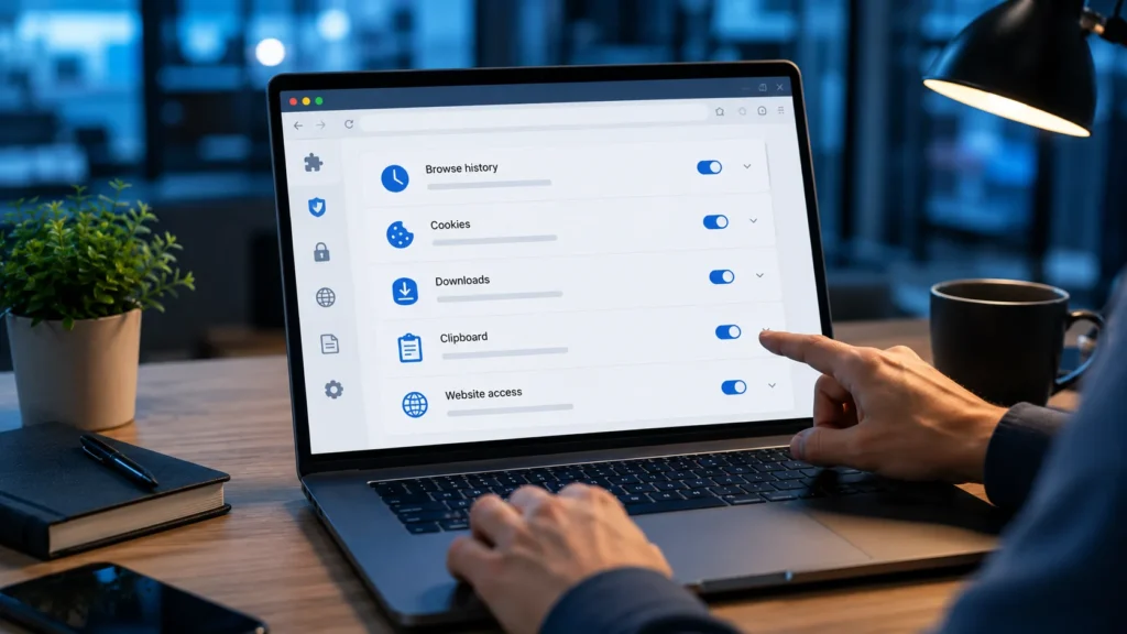 Reviewing browser extension permissions to protect privacy and improve online security