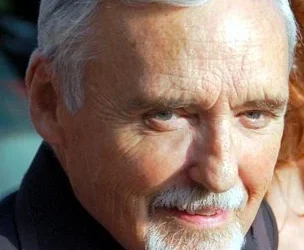 Dennis Hopper at a public event during his later career as an actor, director, photographer, and artist