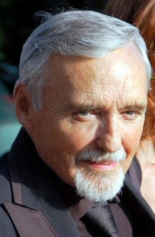 Dennis Hopper at a public event during his later career as an actor, director, photographer, and artist